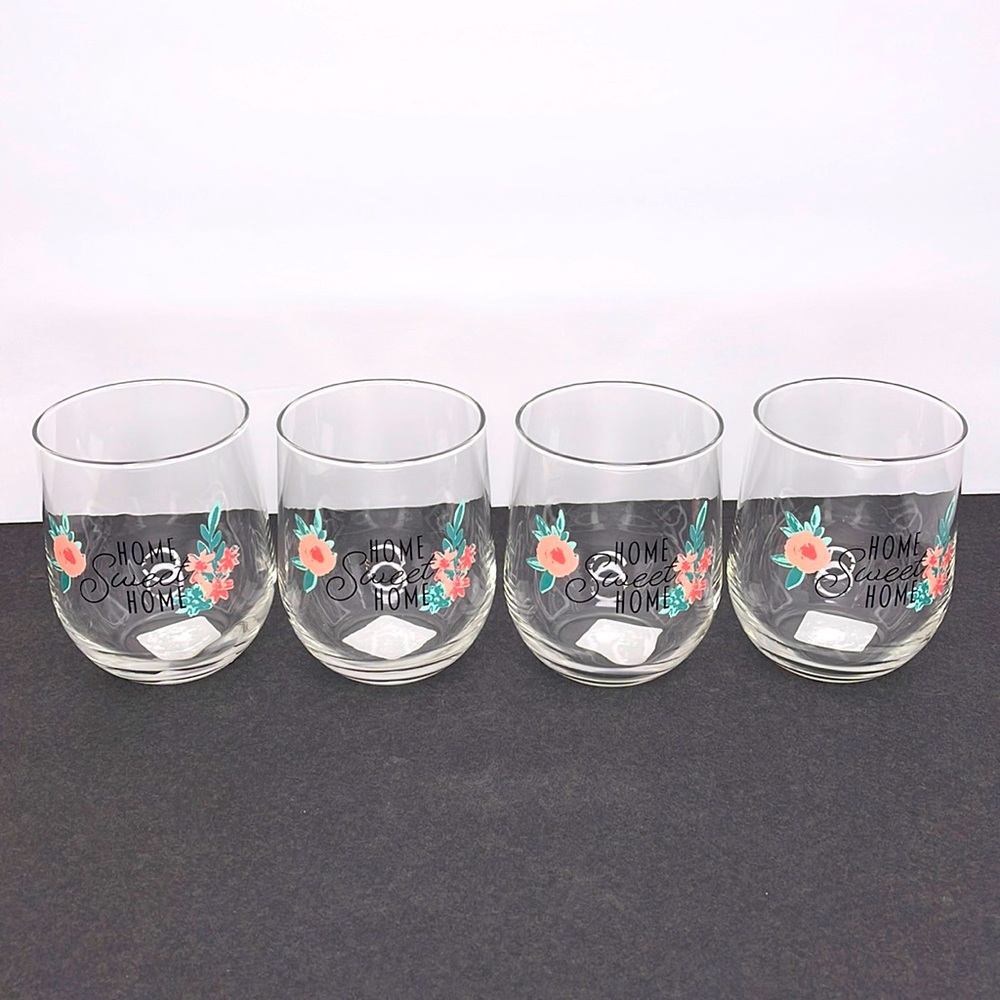 Home Sweet Home Stemless Drinking Glasses 16.8 oz